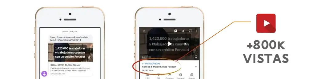 Un celular con el logo de YouTube y una laptop con YouTube al fondo.